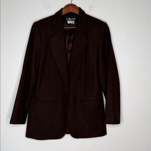 Sag Harbor 100% Wool Blazer Brown Vintage Classic Tailored Size 8